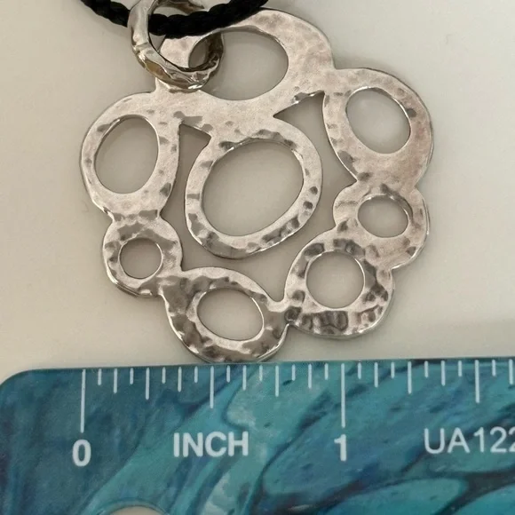 Ippolita Sterling silver 925 pendant & clasp with black silk braided cord. - Picture 8 of 10